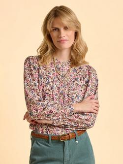 Brakeburn Ellise Floral Blouse, Cream/Multi, Cream/Multi