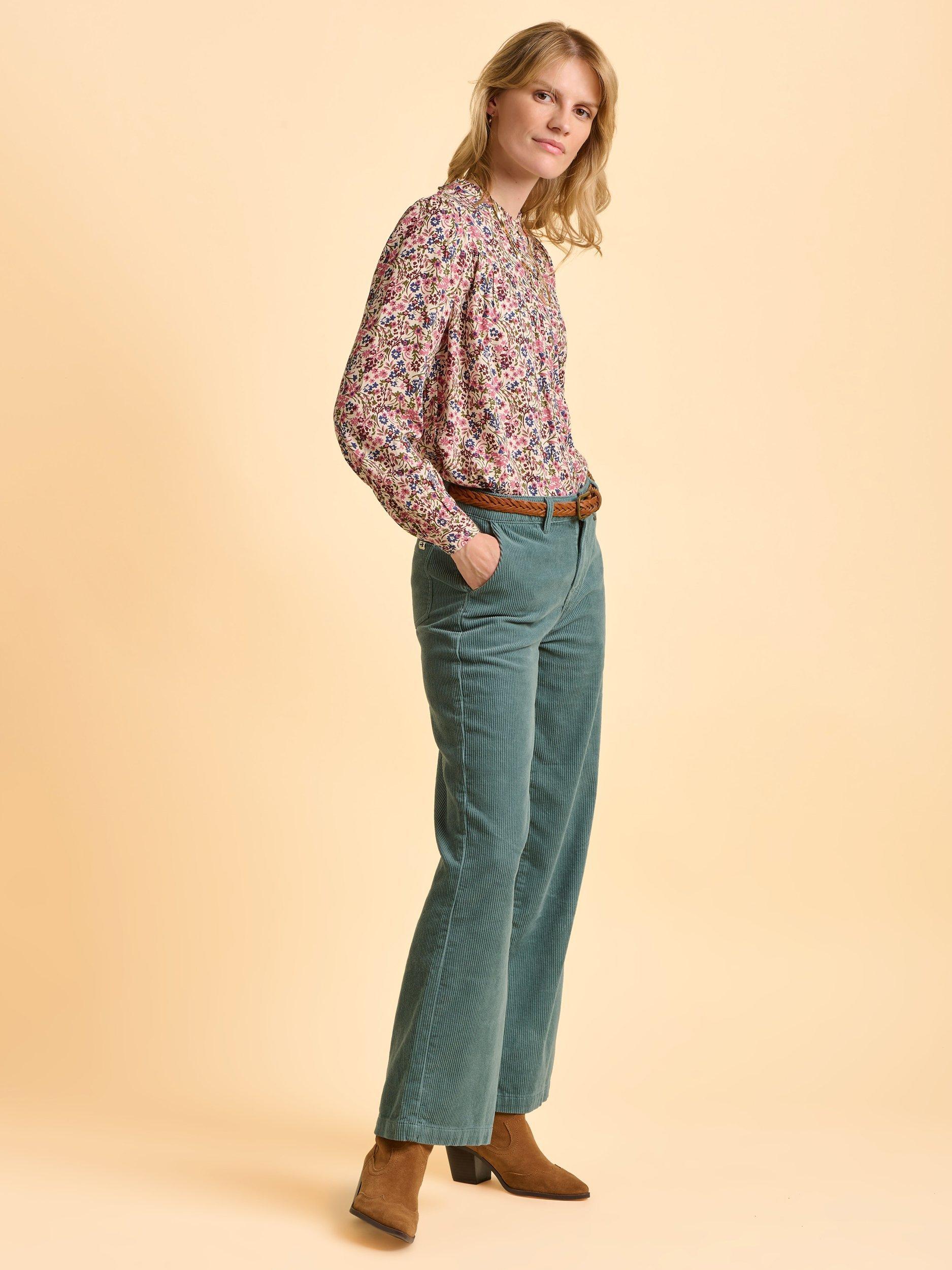 Product image 3 of 6, which shows Brakeburn Ellise Floral Blouse, Cream/Multi, 8