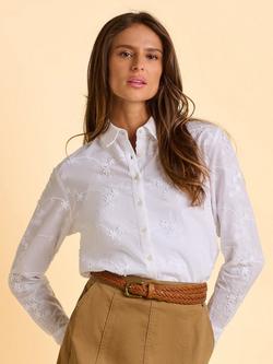 Brakeburn Flora Embroidered Blouse, Cream, Cream