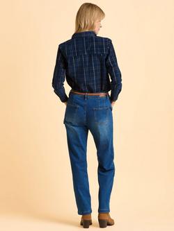 Brakeburn Frances Check Print Blouse - view 2, Blue