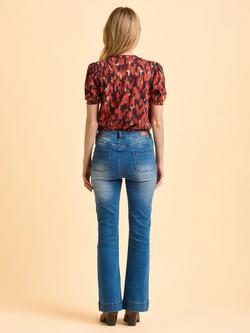 Brakeburn Lily Abstract Ikat Top, Red - view 2, Red