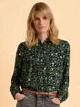 Brakeburn Mylla Animal Print Long Frill Cuff Sleeve Blouse