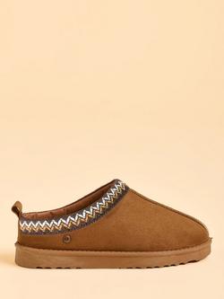 Brakeburn Frosty Low Boot Morning Slipper, Brown
