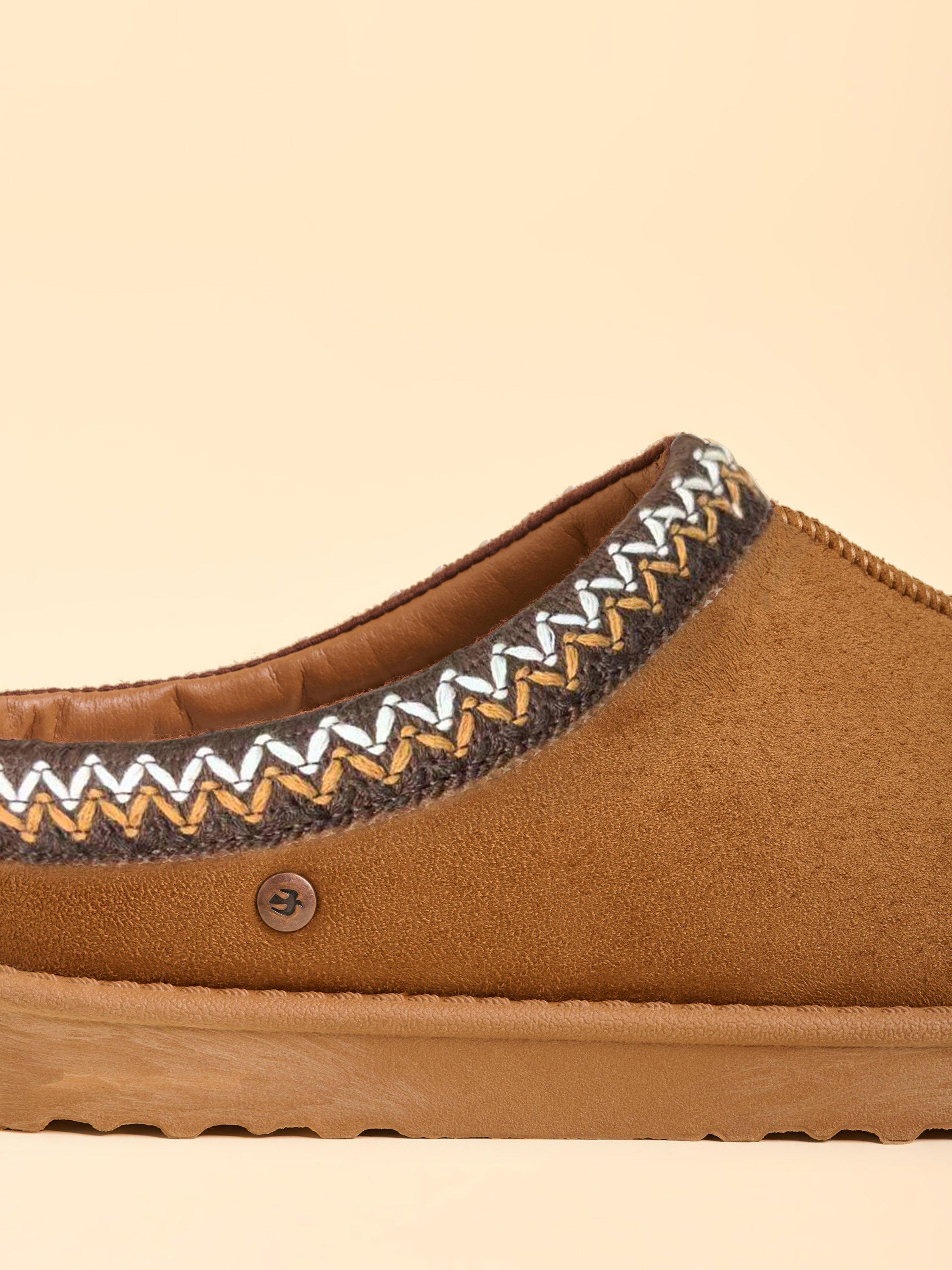 Product image 2 of 4, which shows Brakeburn Frosty Low Boot Morning Slipper, Brown, 3