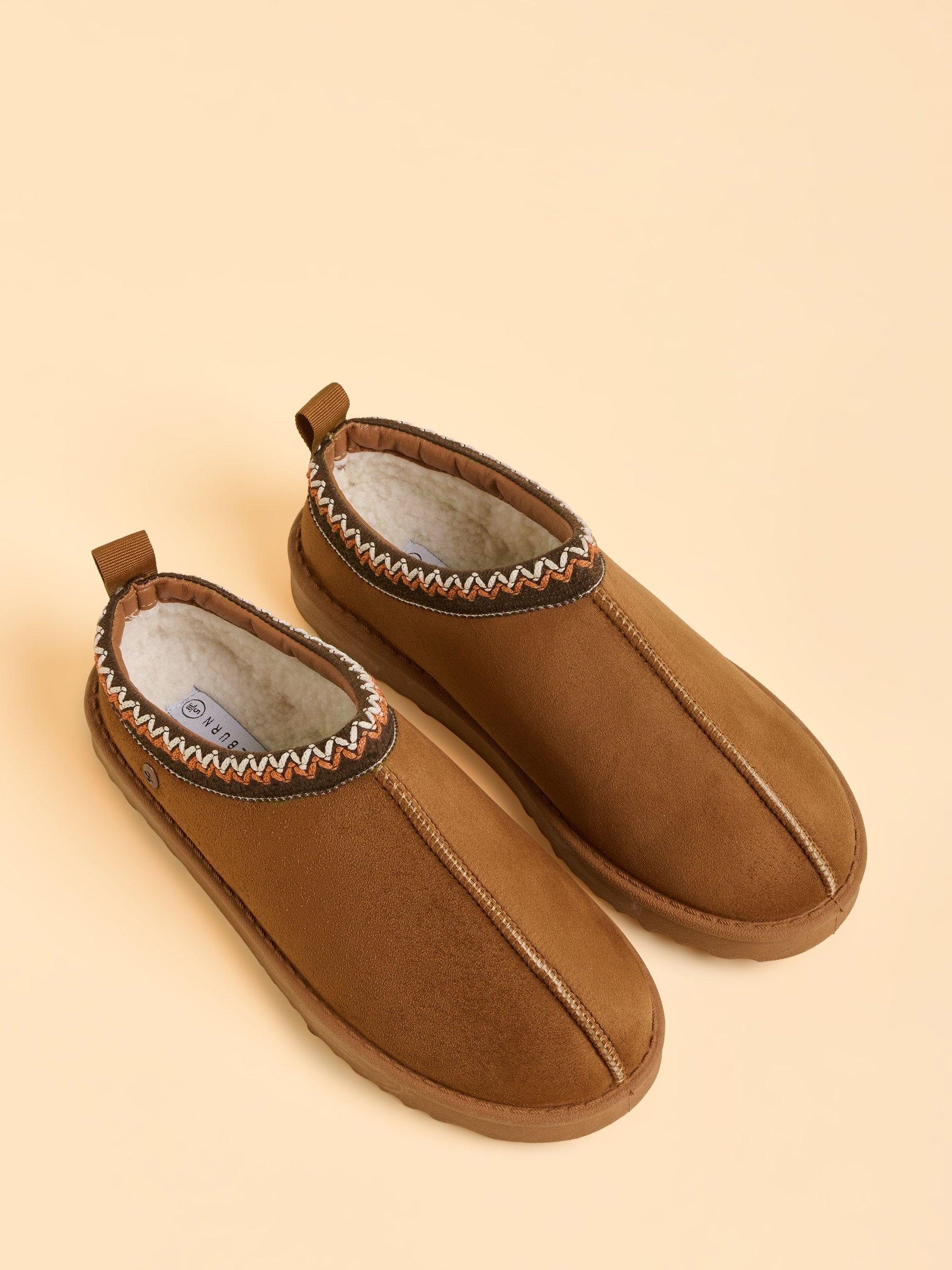 Product image 4 of 4, which shows Brakeburn Frosty Low Boot Morning Slipper, Brown, 3