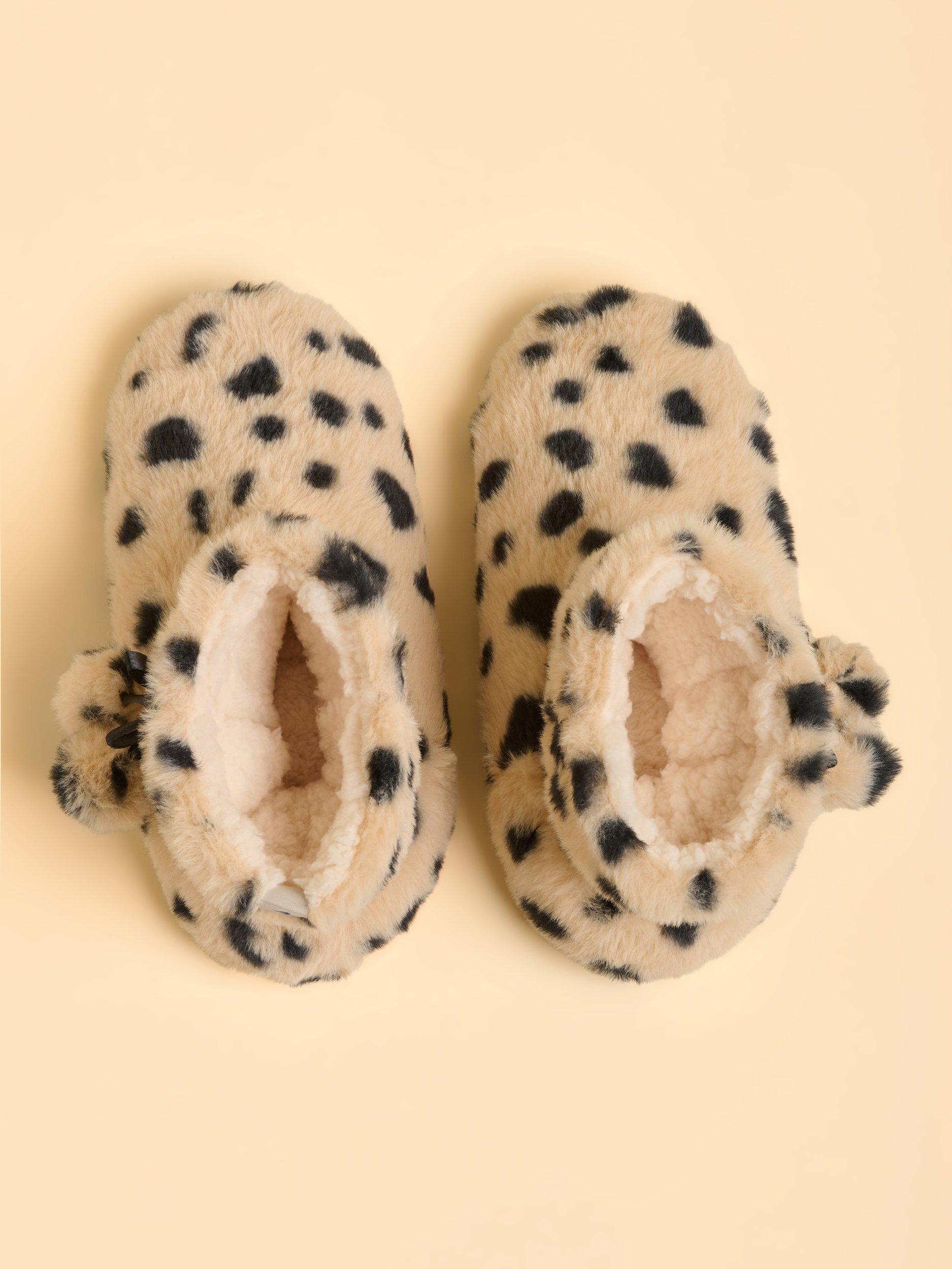 Product image 4 of 6, which shows Brakeburn Snowdrift Boot Slippers, Cream, S