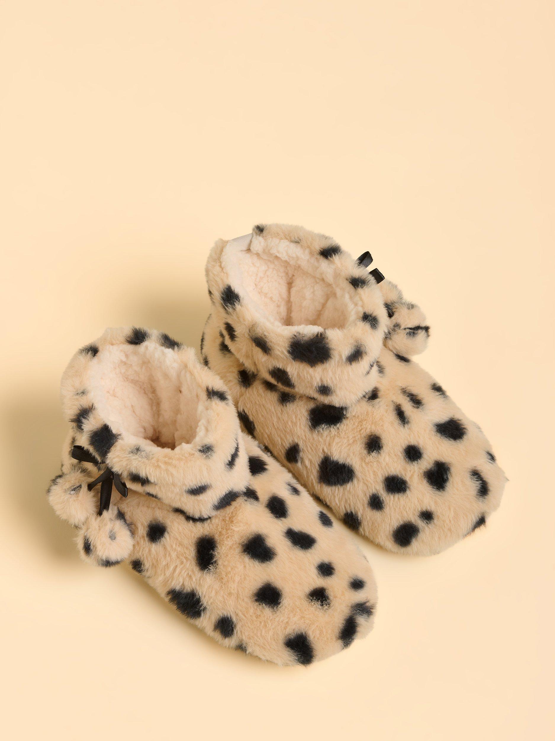 Product image 5 of 6, which shows Brakeburn Snowdrift Boot Slippers, Cream, S