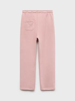 Mango Kids' Lucy Cotton Drawstring Trousers - view 2, Pink