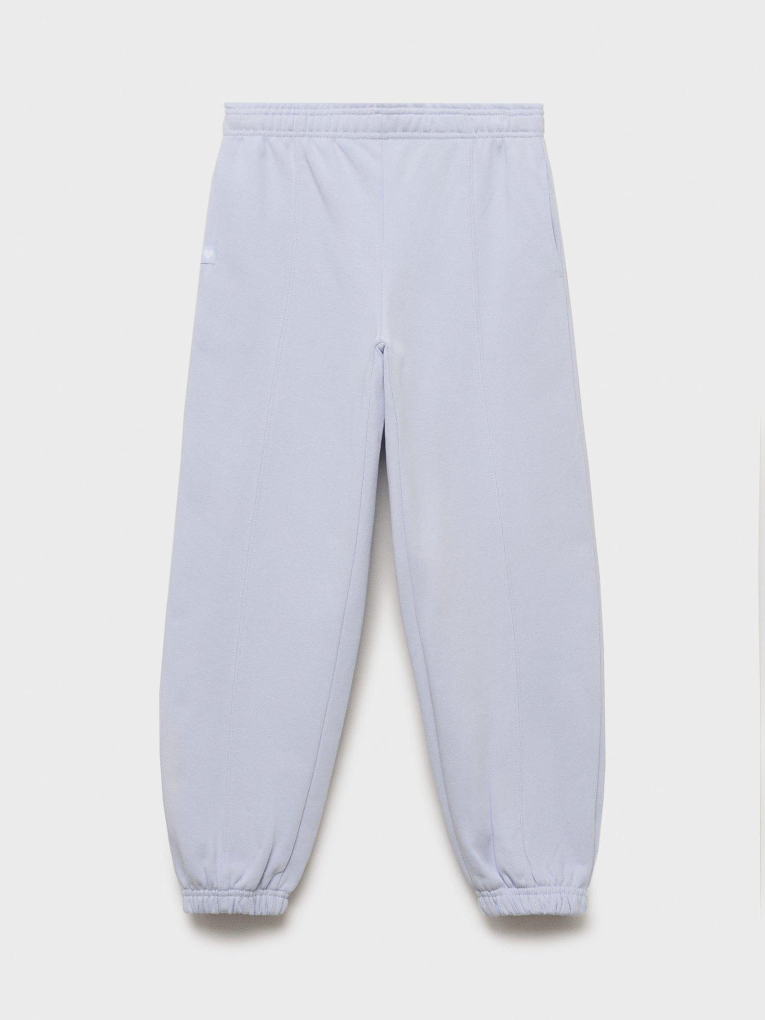 Product image 1 of 4, which shows Mango Kids' Cotton Joggers, Lt-pastel Blue, 10 years