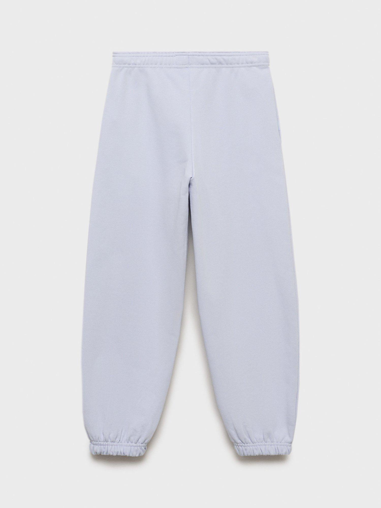 Product image 2 of 4, which shows Mango Kids' Cotton Joggers, Lt-pastel Blue, 10 years