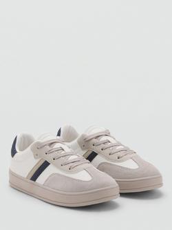 Mango Kids' Greto Trainers, Natural White - view 2, Natural White