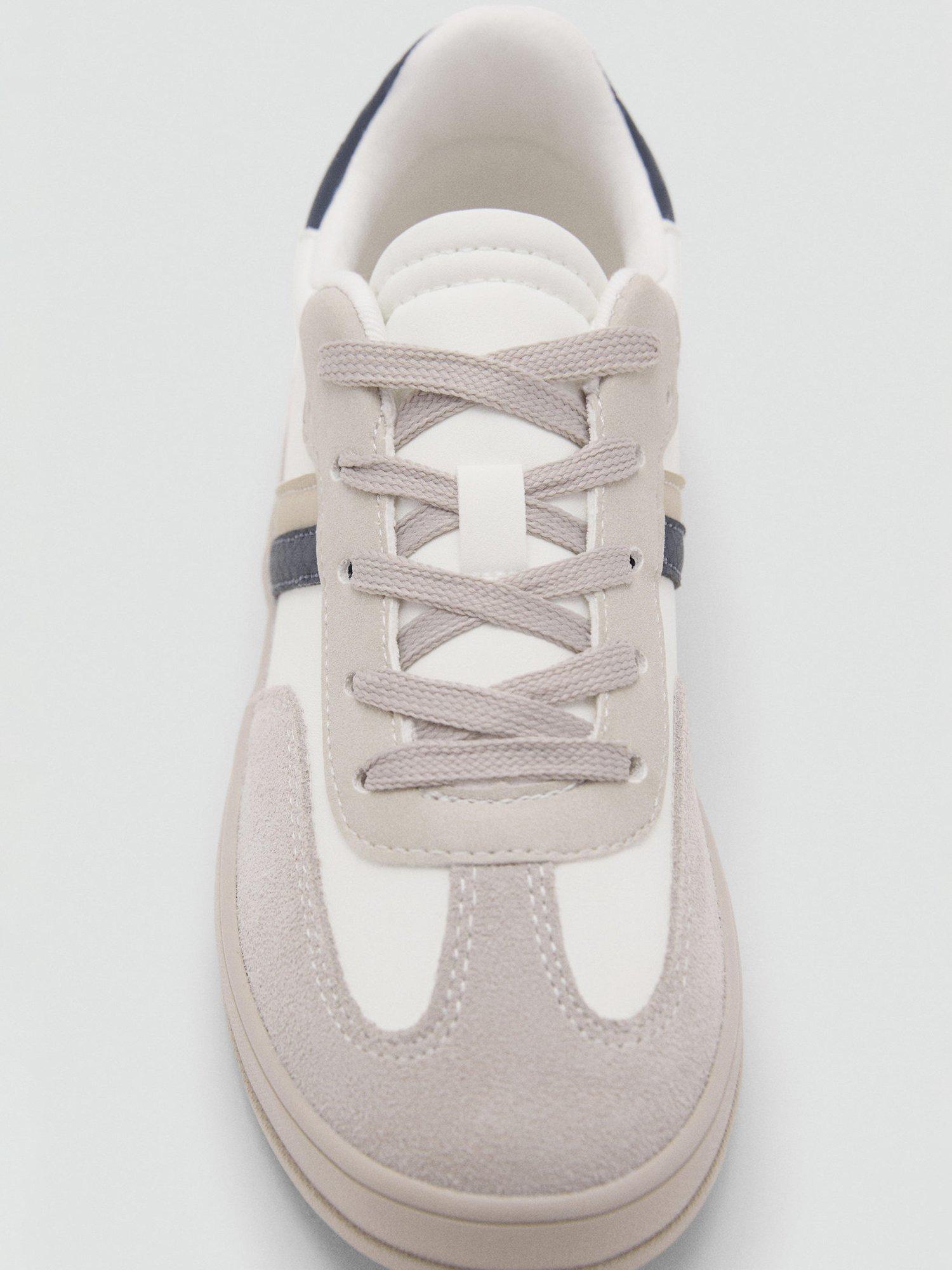 Product image 4 of 4, which shows Mango Kids' Greto Trainers, Natural White, 1