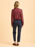 Brakeburn Sabine Abstract Print Ruched Shoulder Collared Blouse