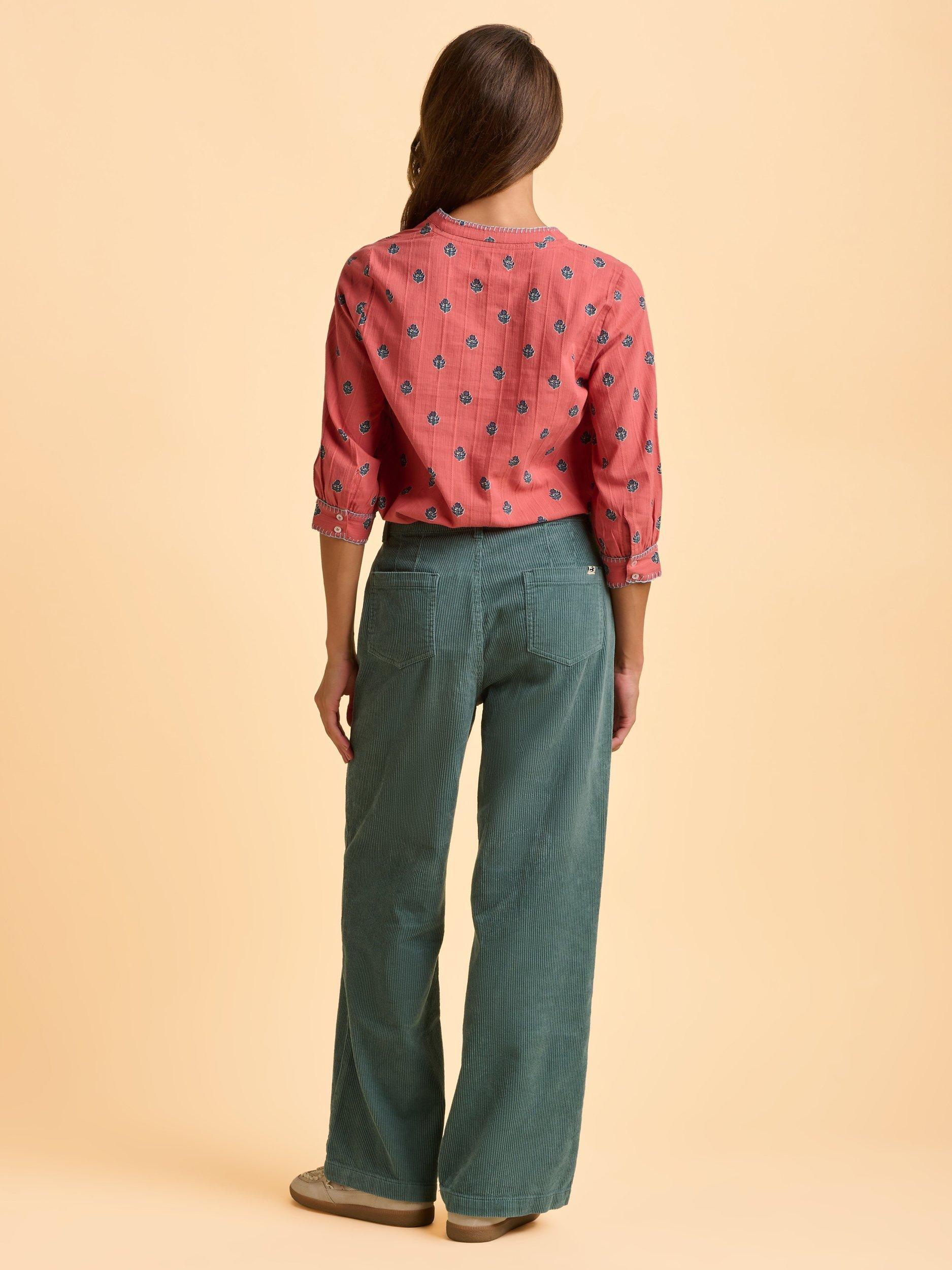 Product image 2 of 6, which shows Brakeburn Sara Floral Shirt, Pink, 8