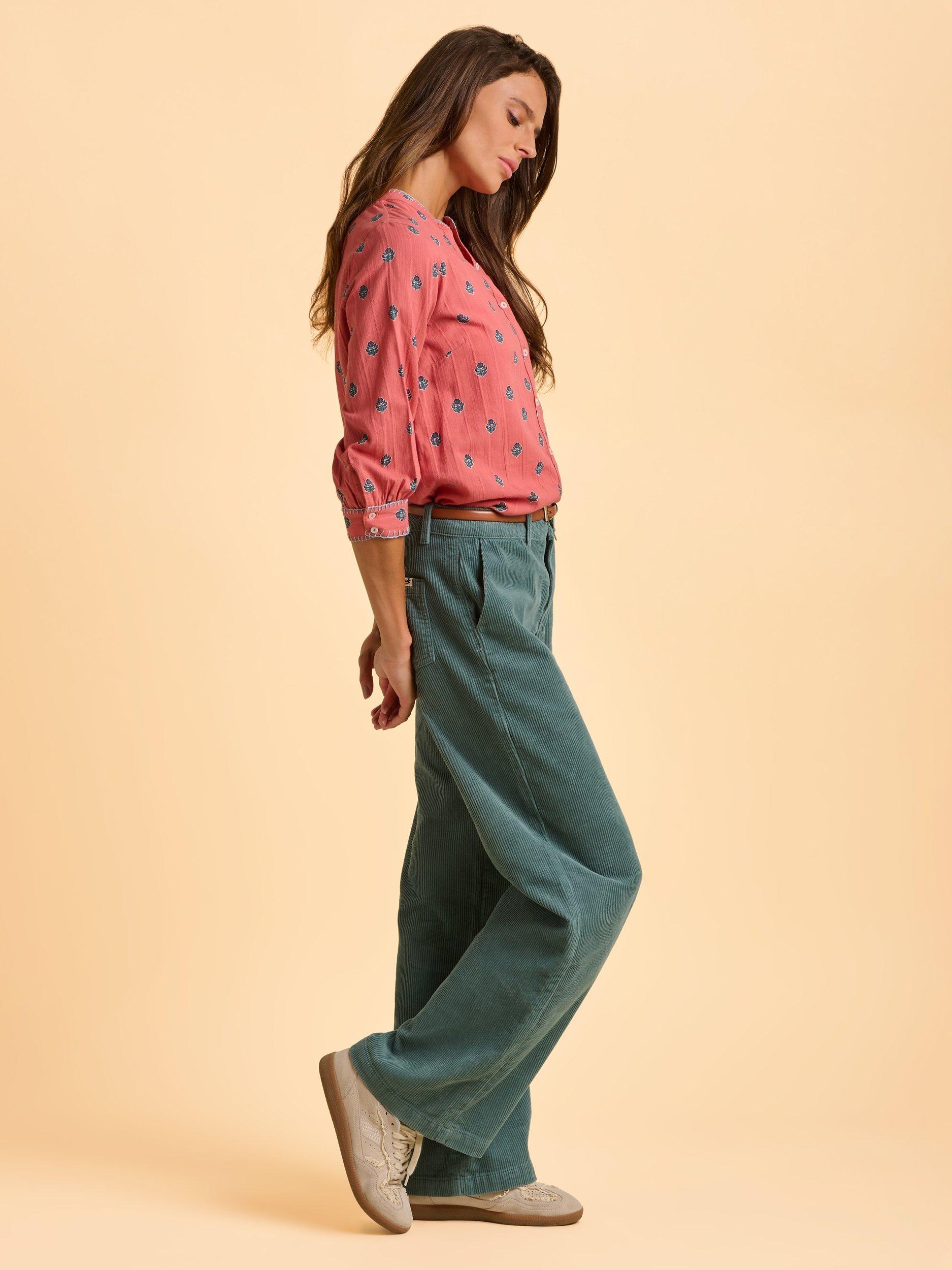 Product image 3 of 6, which shows Brakeburn Sara Floral Shirt, Pink, 8