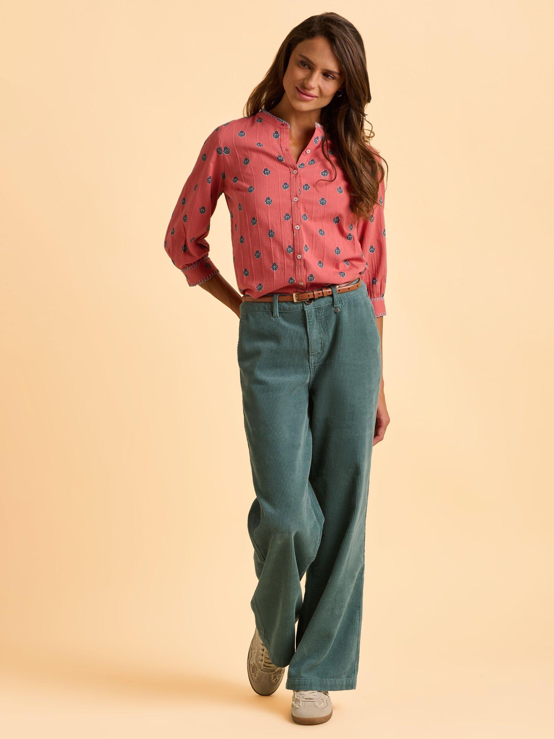 Product image 5 of 6, which shows Brakeburn Sara Floral Shirt, Pink, 8