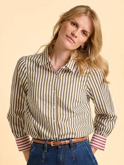 Brakeburn Vicky Striped Shirt, Green/Multi, Green/Multi