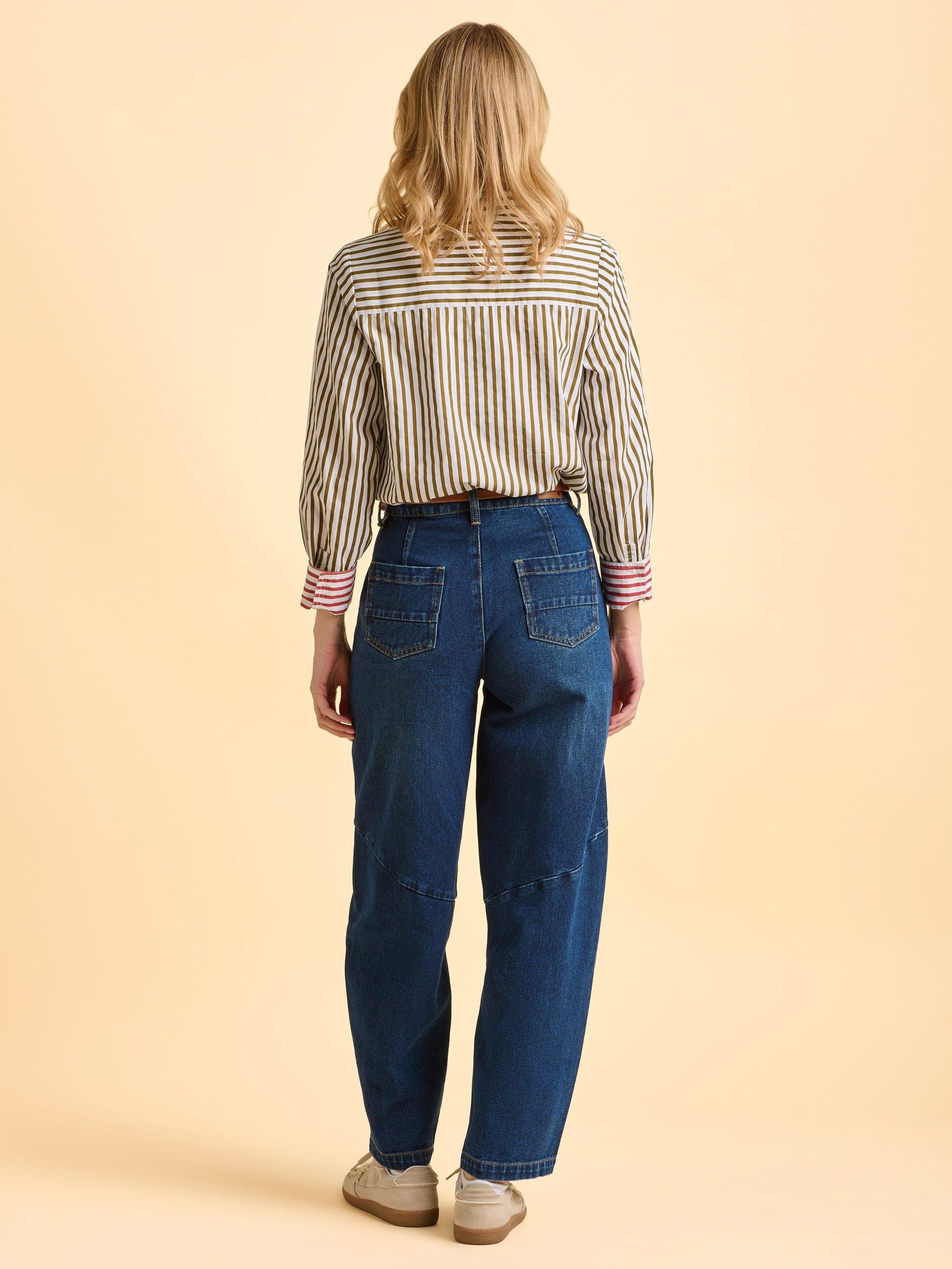 Product image 2 of 6, which shows Brakeburn Vicky Striped Shirt, Green/Multi, 8