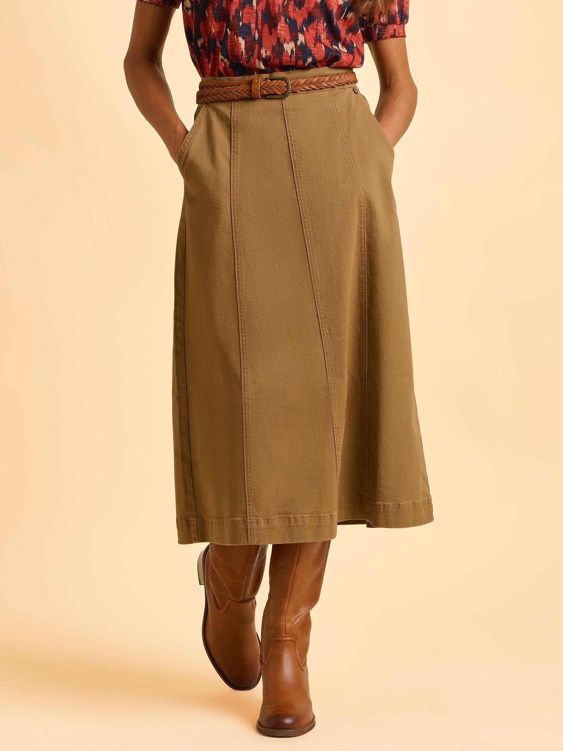 Product image 1 of 5, which shows Brakeburn Joni Skirt, Natural, 8