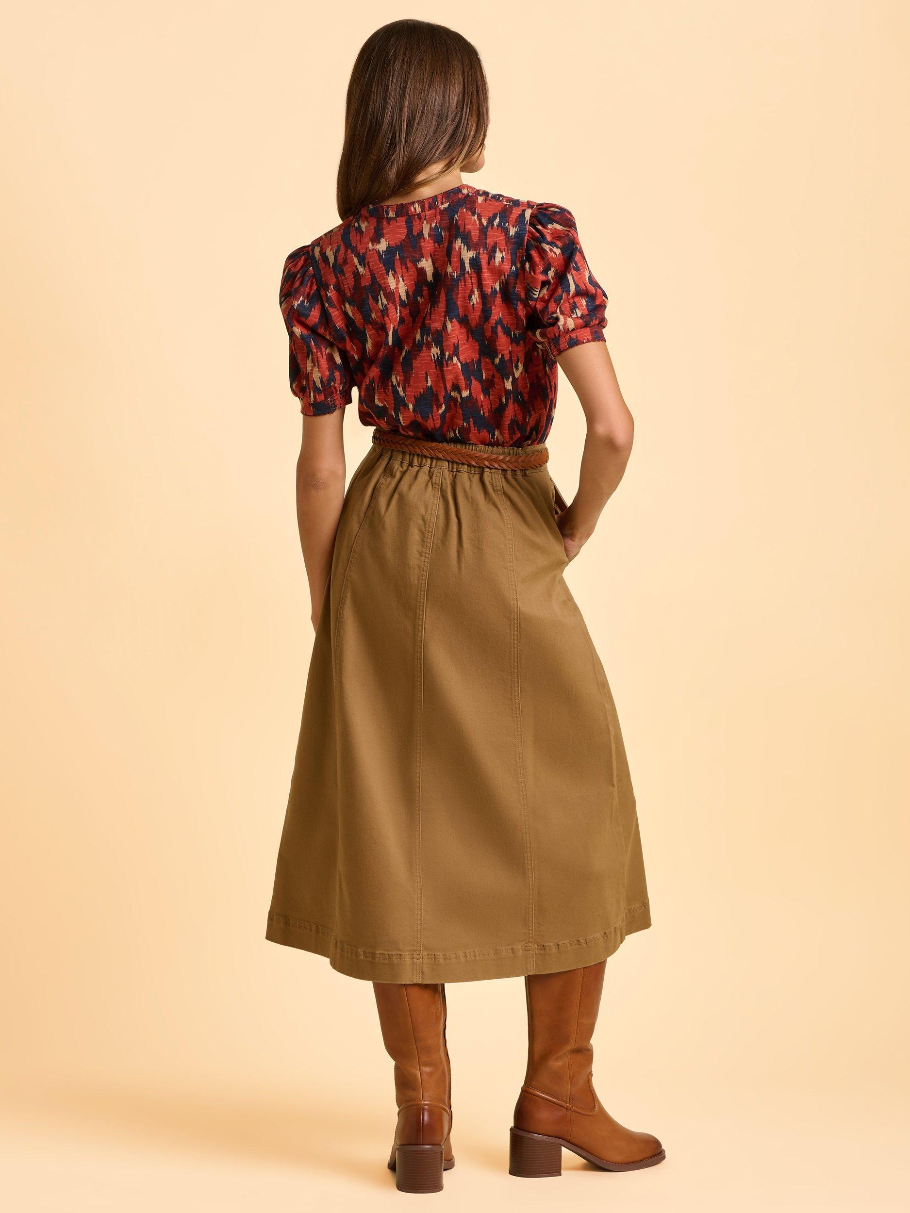 Product image 2 of 5, which shows Brakeburn Joni Skirt, Natural, 8