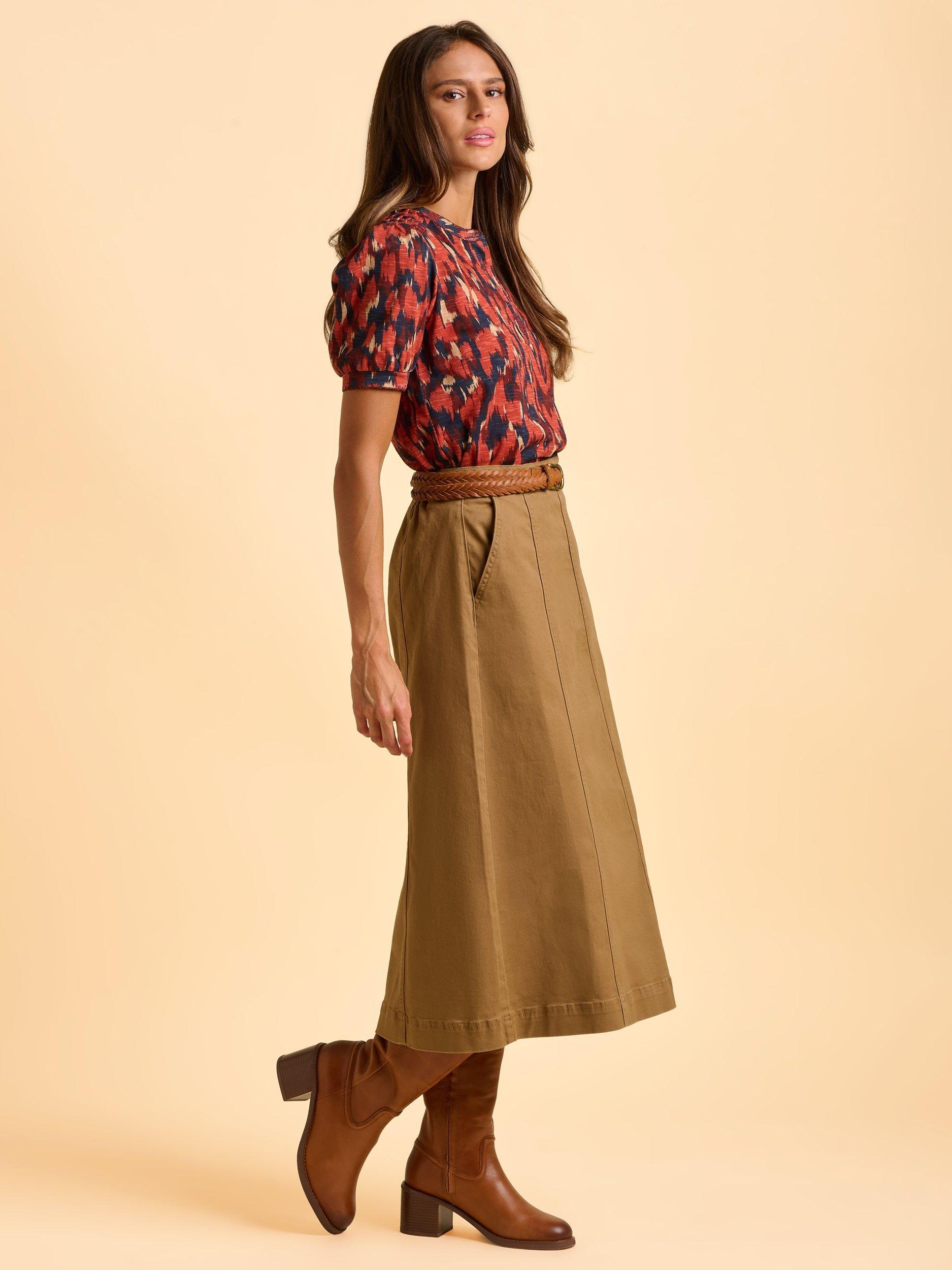 Product image 3 of 5, which shows Brakeburn Joni Skirt, Natural, 8