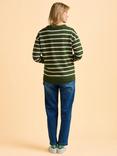 Brakeburn Charmouth Cotton Stripe Zip Neck Sweatshirt
