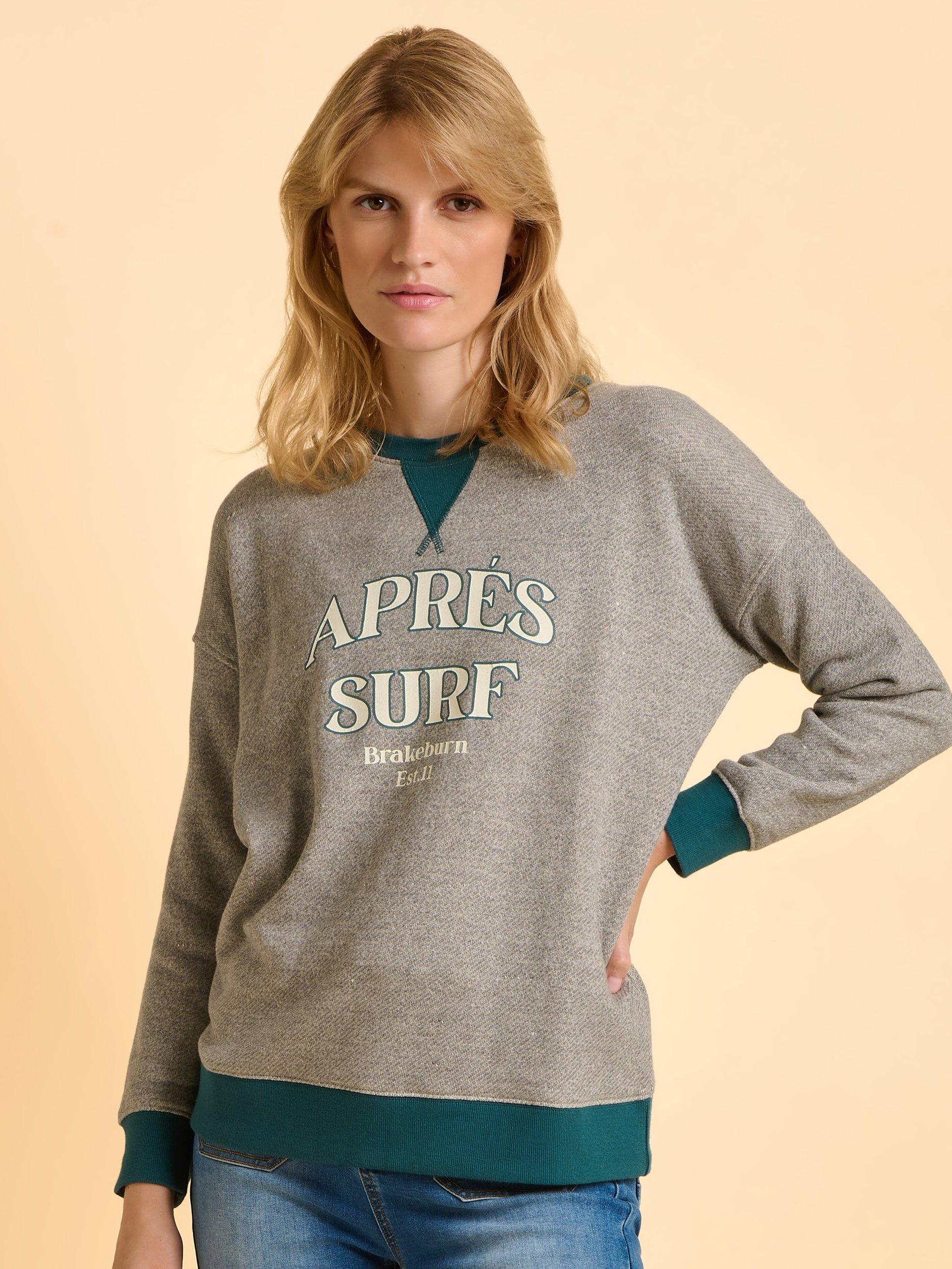Product image 1 of 6, which shows Brakeburn Kimmeridge Sweatshirt, Grey, 8