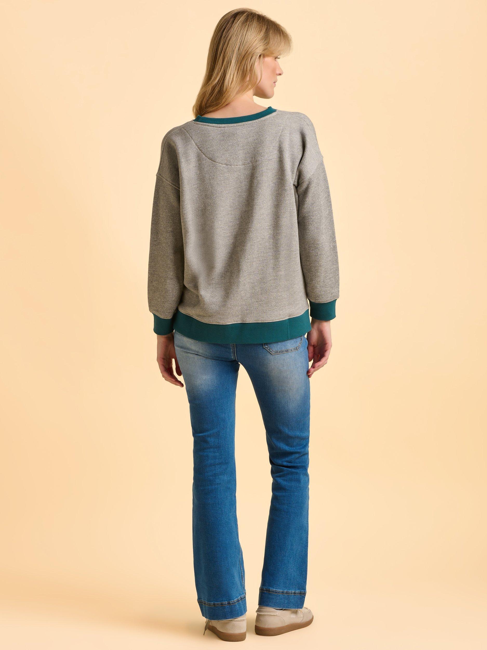 Product image 2 of 6, which shows Brakeburn Kimmeridge Sweatshirt, Grey, 8