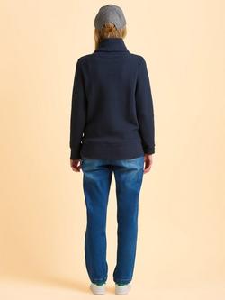 Brakeburn Modern Cowl Neck Sweatshirt, Navy - view 2, Navy