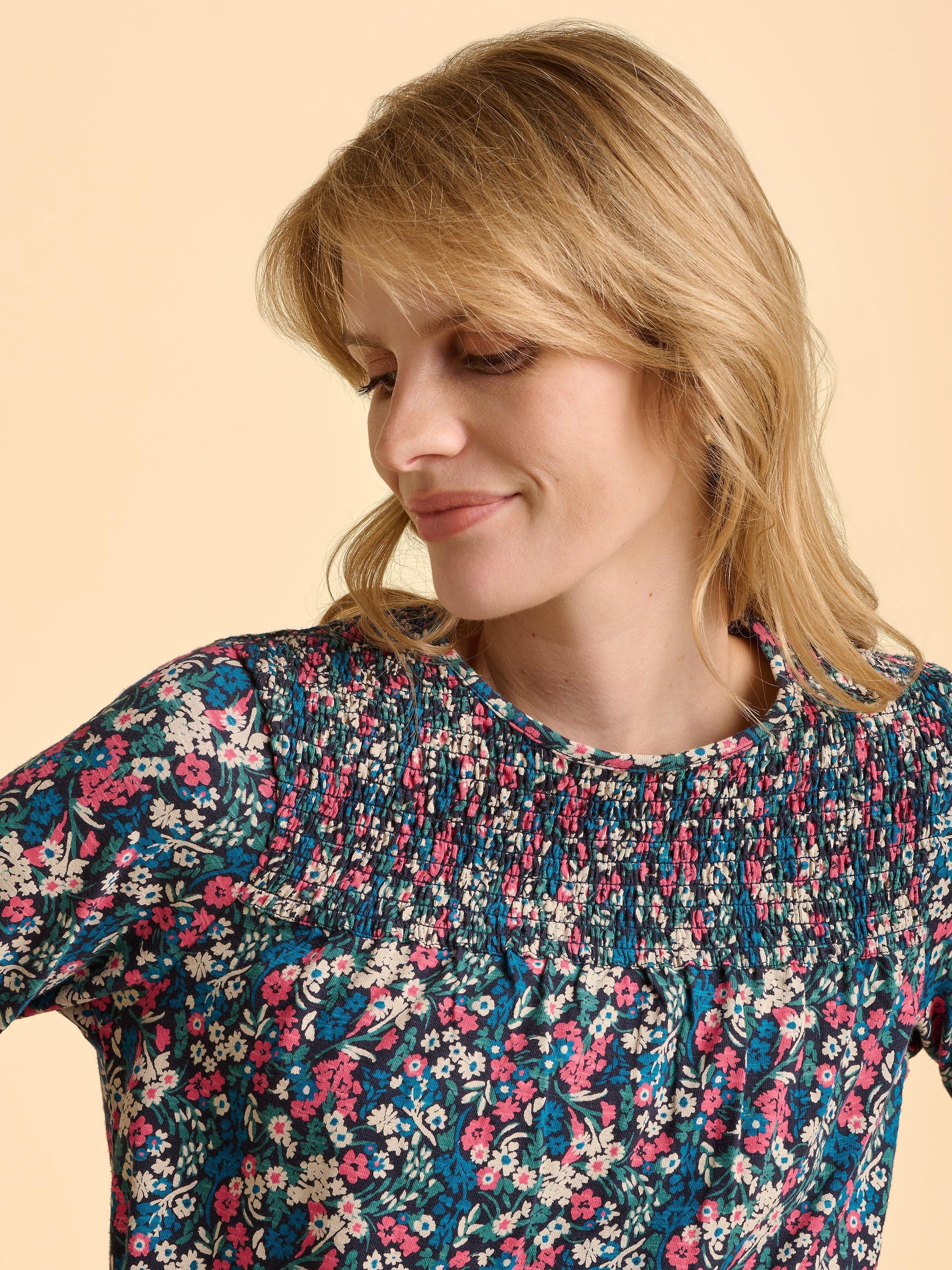 Product image 4 of 7, which shows Brakeburn Brenda Long Sleeve T-Shirt, Blue, 8