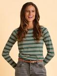 Brakeburn Canford Long Sleeve Striped Cotton T-Shirt
