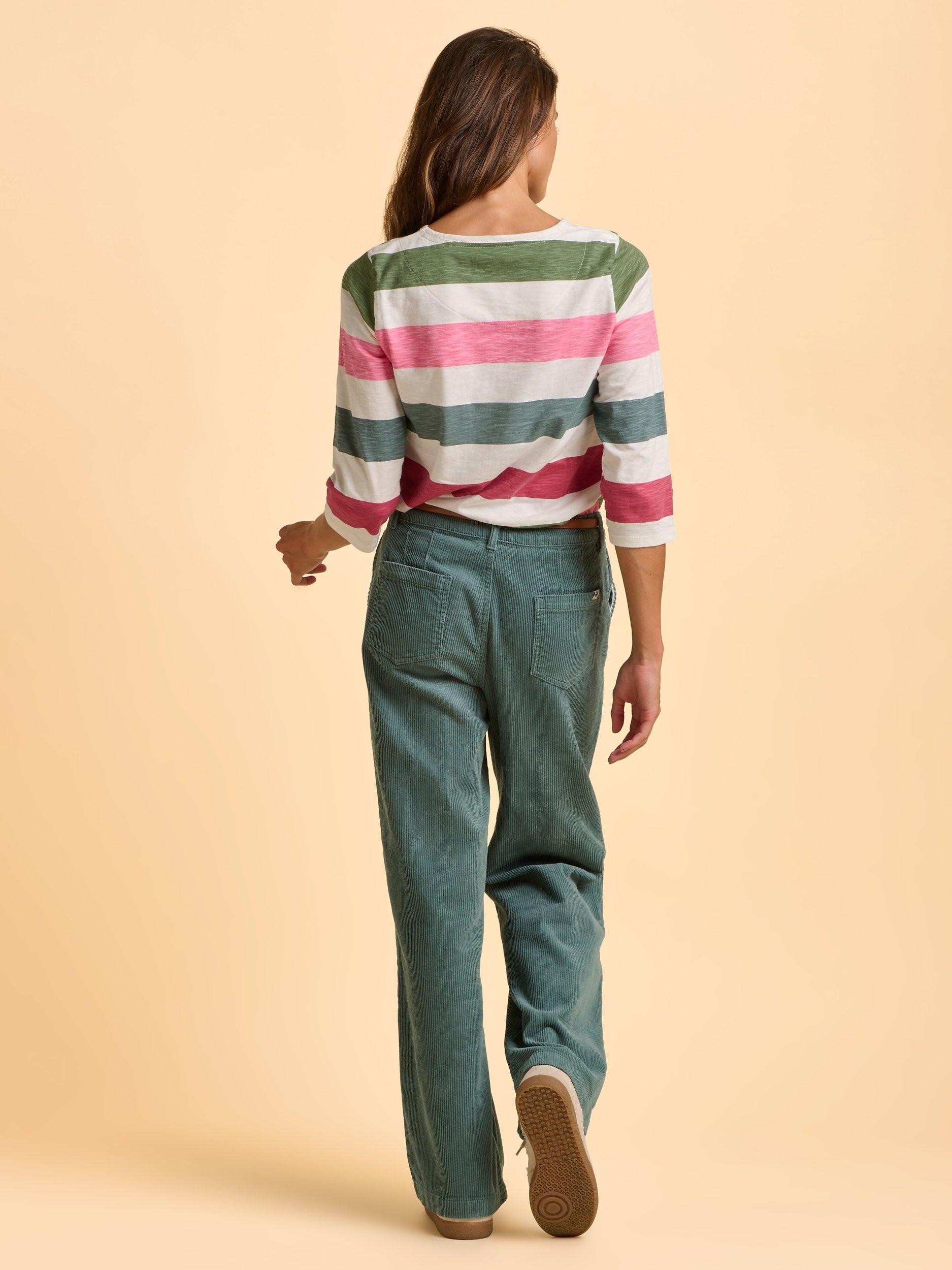 Product image 2 of 6, which shows Brakeburn Lulworth Stripe Top, Cream, 8
