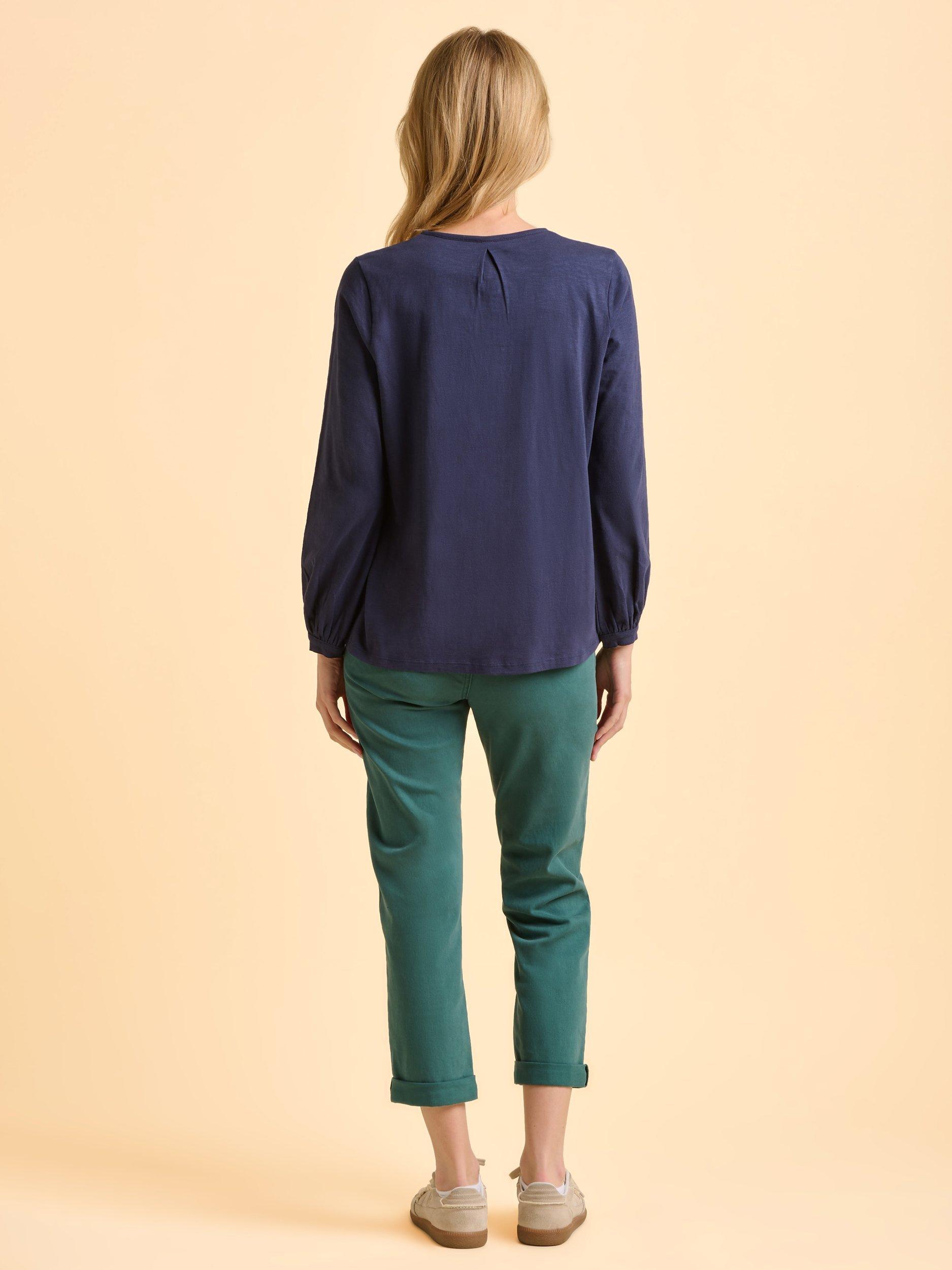 Product image 2 of 5, which shows Brakeburn Ocean Breeze Long Sleeve Top, Blue, 8