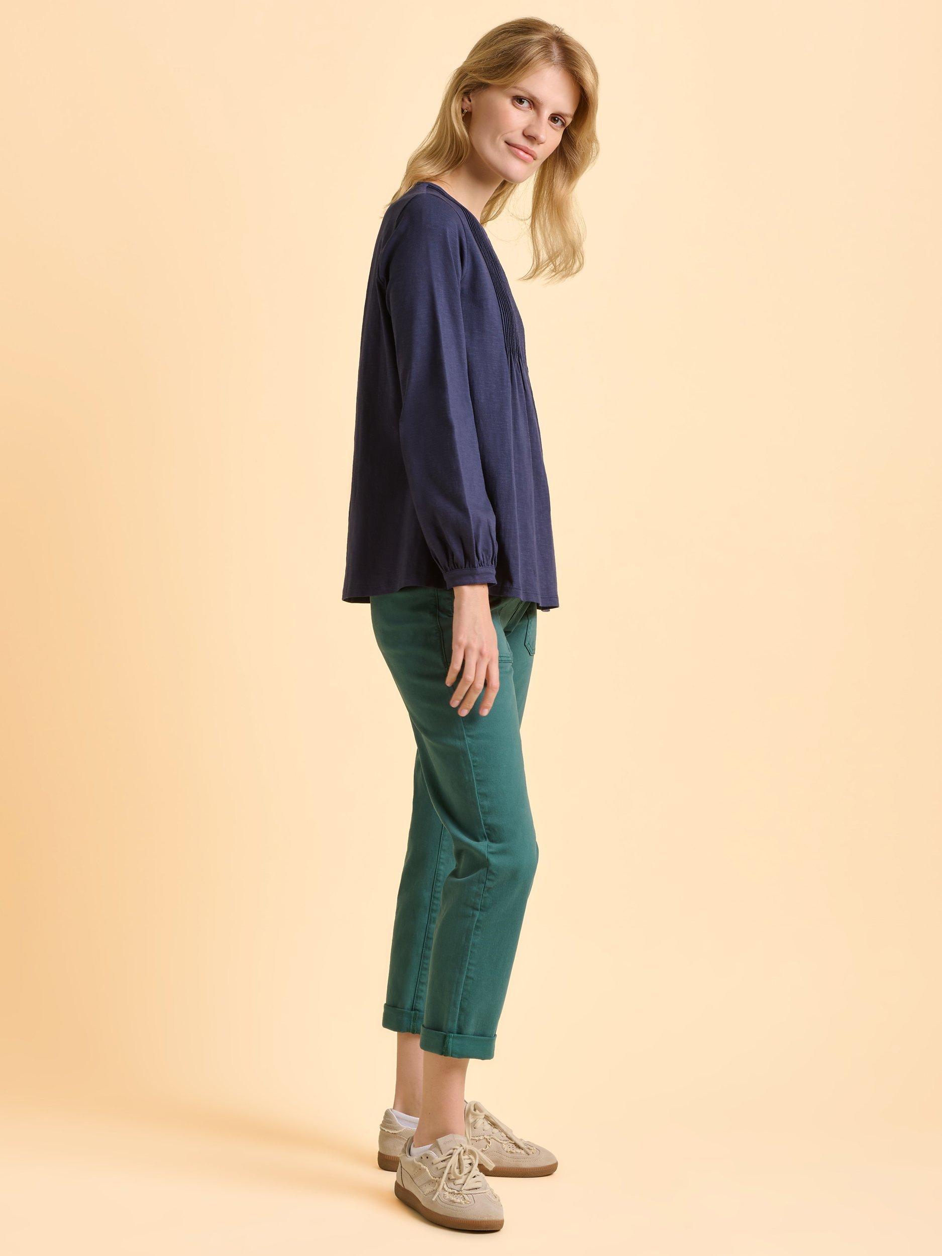 Product image 3 of 5, which shows Brakeburn Ocean Breeze Long Sleeve Top, Blue, 8