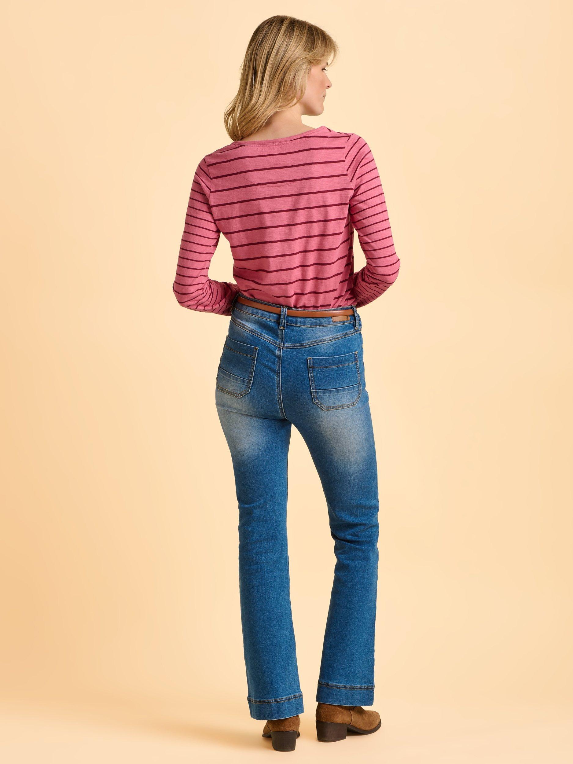 Product image 2 of 6, which shows Brakeburn Studland Long Sleeve T-Shirt, Pink, 8