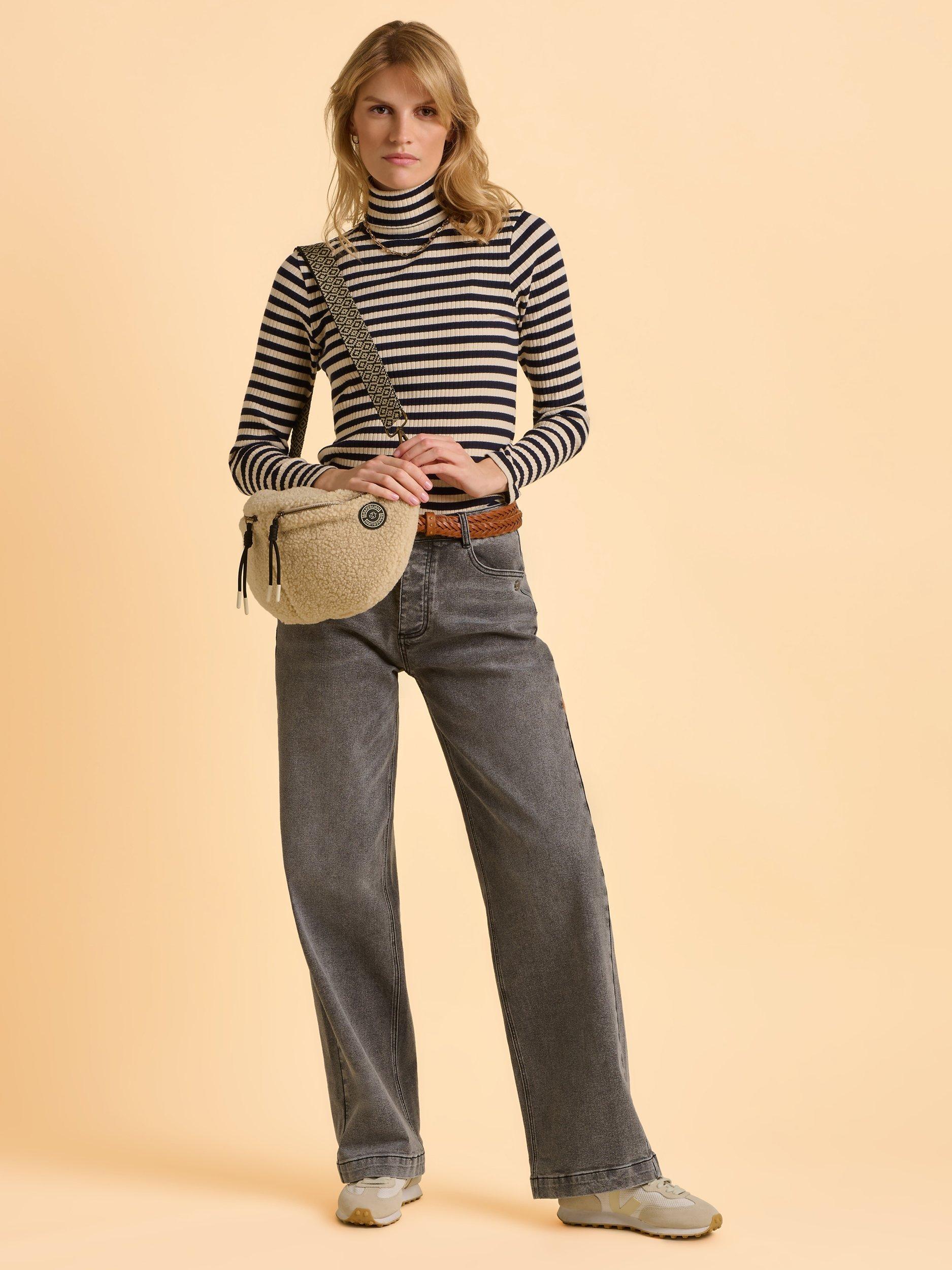 Product image 5 of 6, which shows Brakeburn Sylvia Cotton Blend T-Shirt, Blue, 8