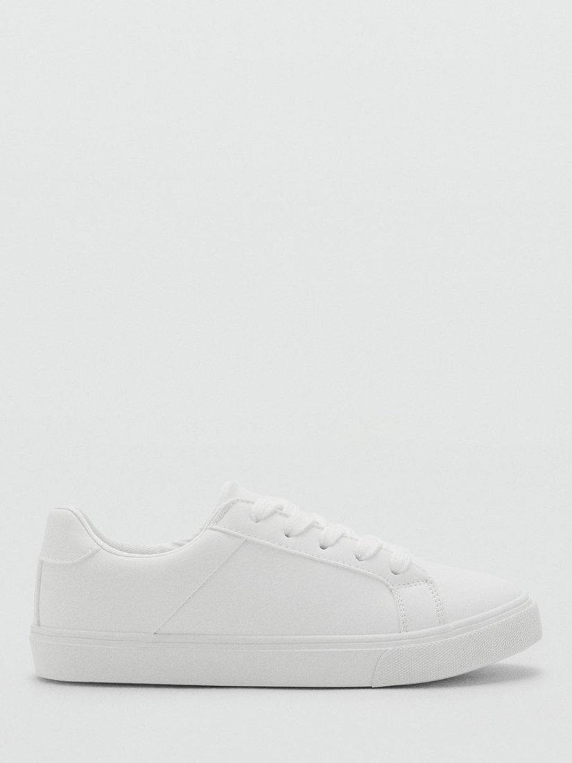 Product image 1 of 4, which shows Mango Kids' Adam Trainers, White, 1