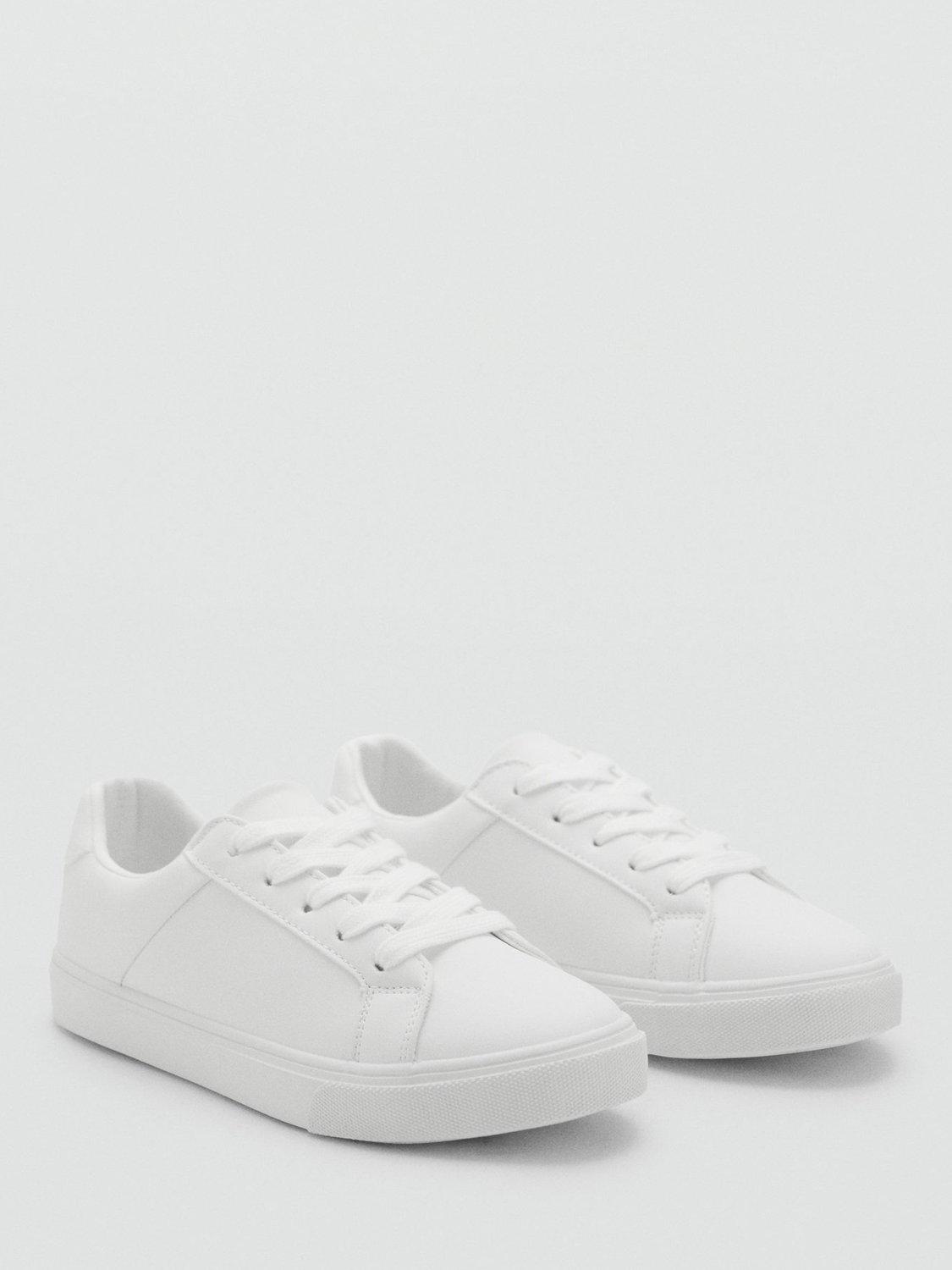 Product image 2 of 4, which shows Mango Kids' Adam Trainers, White, 1