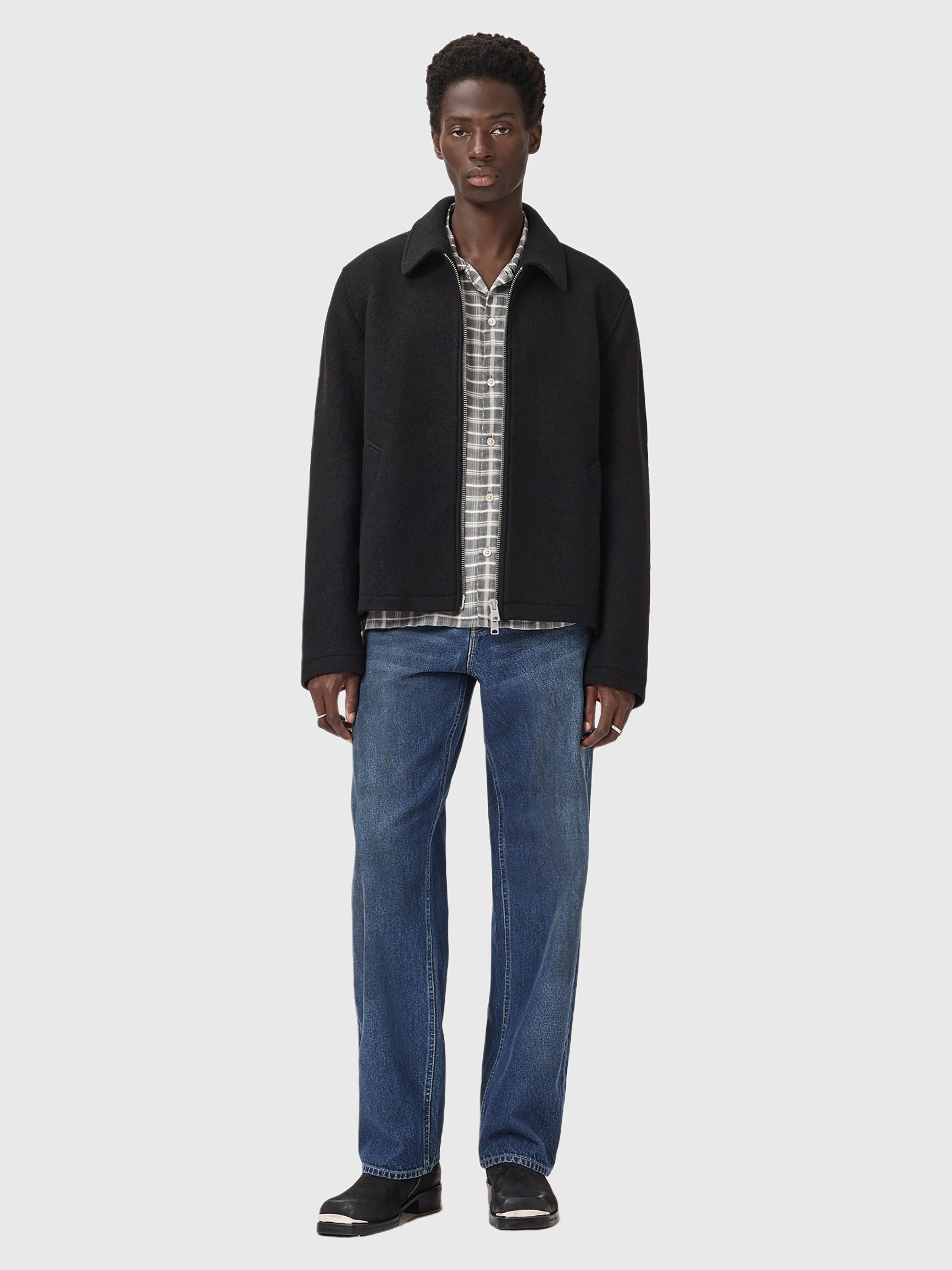 Product image 2 of 10, which shows AllSaints Celeste Zip Front Wool Jacket, Black, S