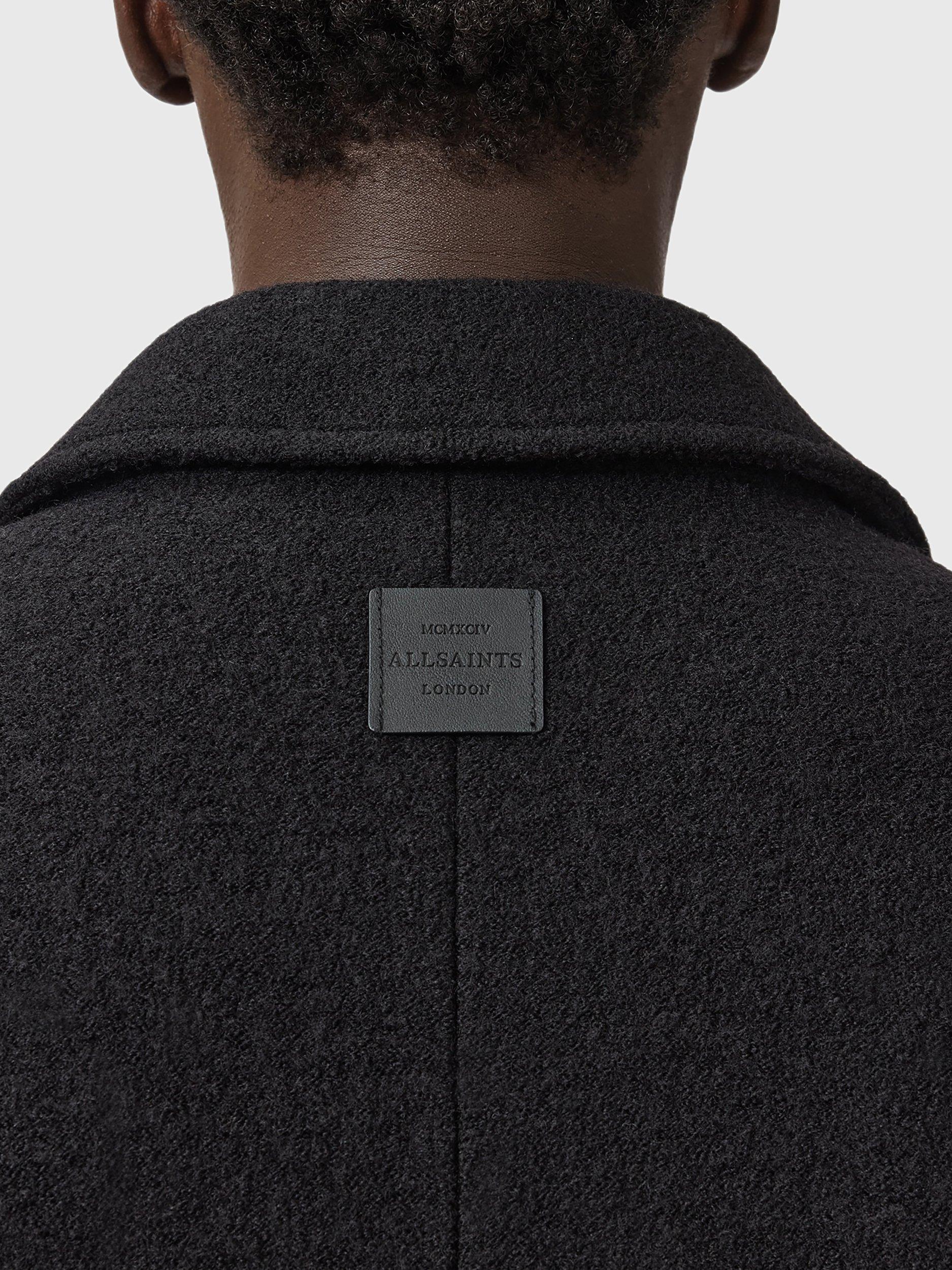 Product image 9 of 10, which shows AllSaints Celeste Zip Front Wool Jacket, Black, S