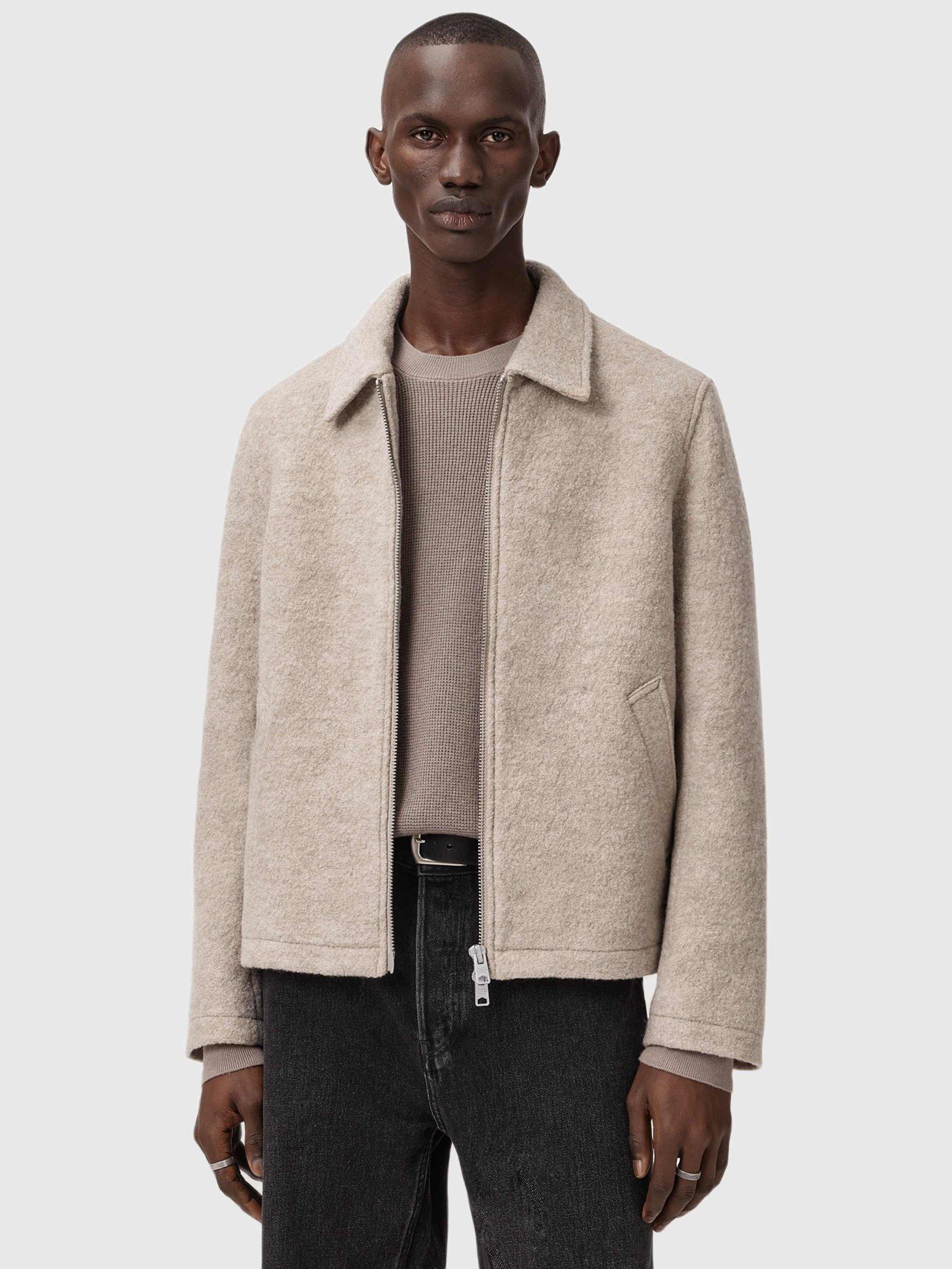 Product image 1 of 8, which shows AllSaints Celeste Wool Jacket, Nutmeg Brown, L