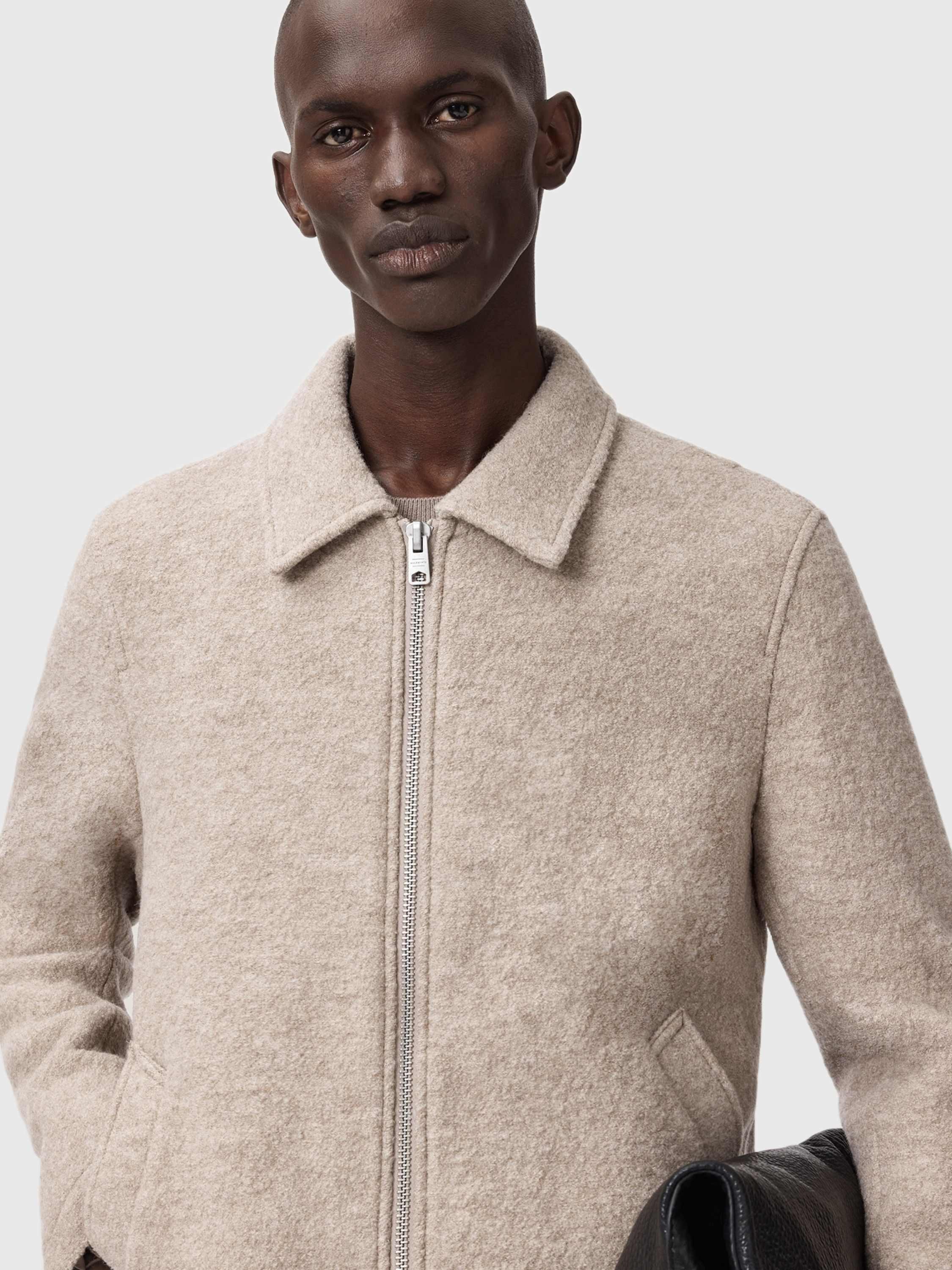 Product image 7 of 8, which shows AllSaints Celeste Wool Jacket, Nutmeg Brown, L