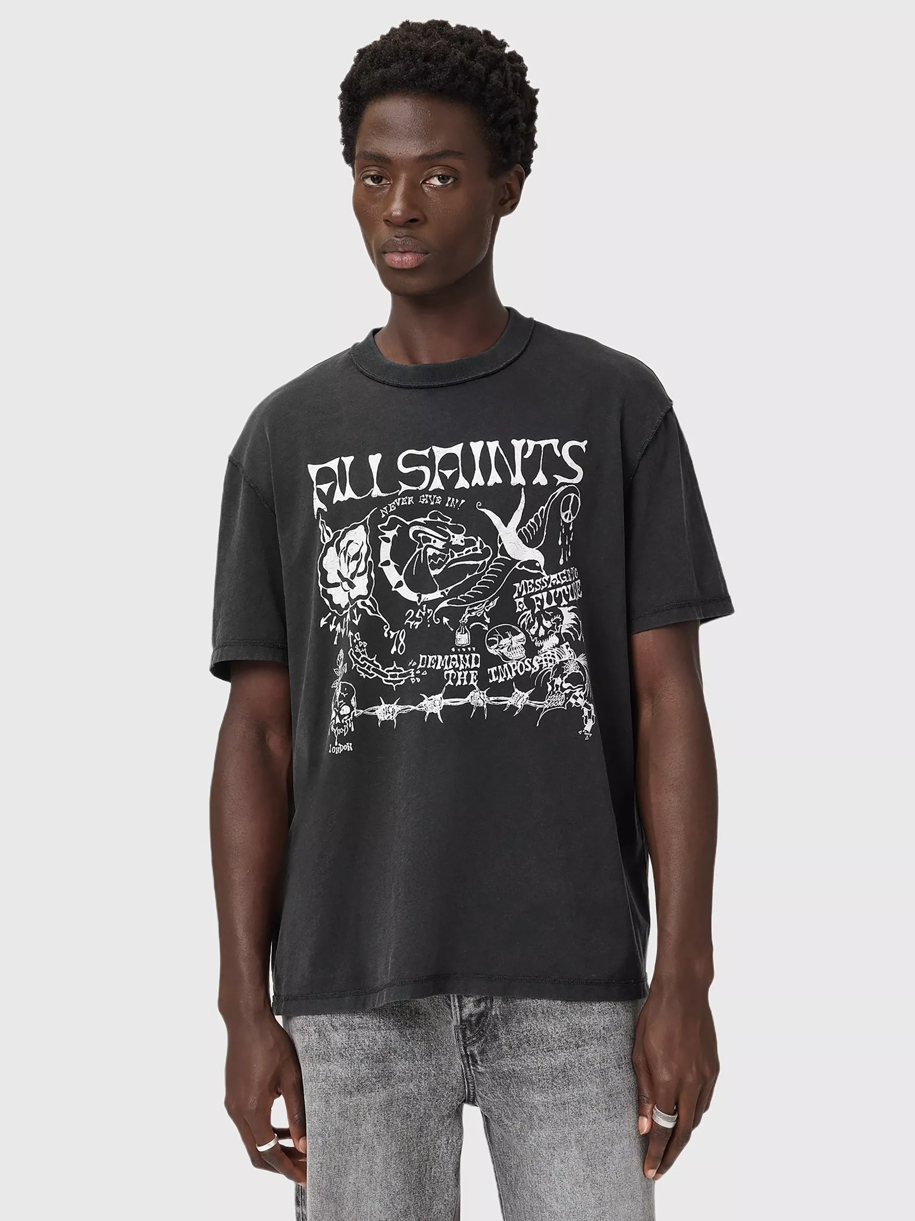 AllSaints Chingford Graphic Print Cotton T-Shirt