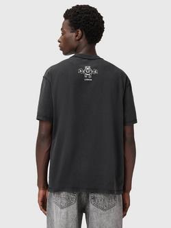 AllSaints Chingford Graphic Print Cotton T-Shirt - view 2, Washed Black