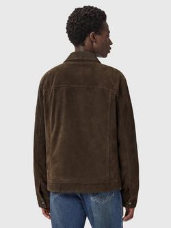 AllSaints Rhone Zip Front Leather Jacket - view 2, Cocoa Brown
