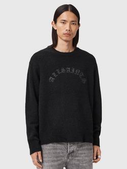 AllSaints Curv Alpaca Wool Blend Jumper, Black