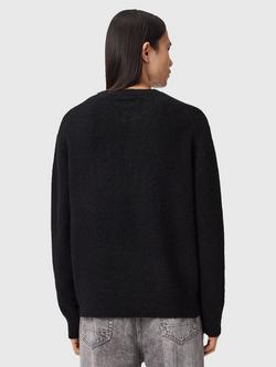 AllSaints Curv Alpaca Wool Blend Jumper - view 2, Black