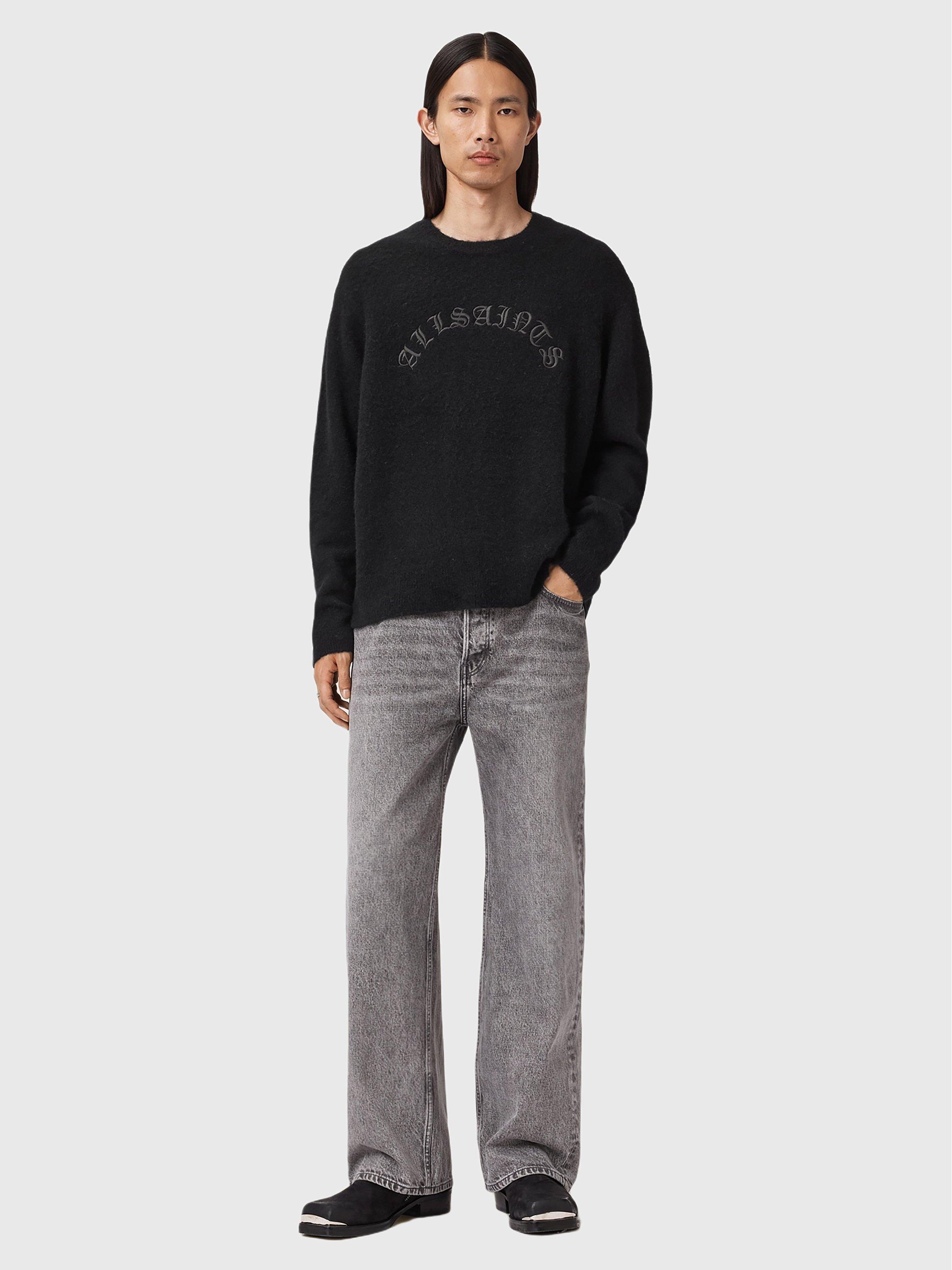 Product image 3 of 8, which shows AllSaints Curv Alpaca Wool Blend Jumper, Black, S