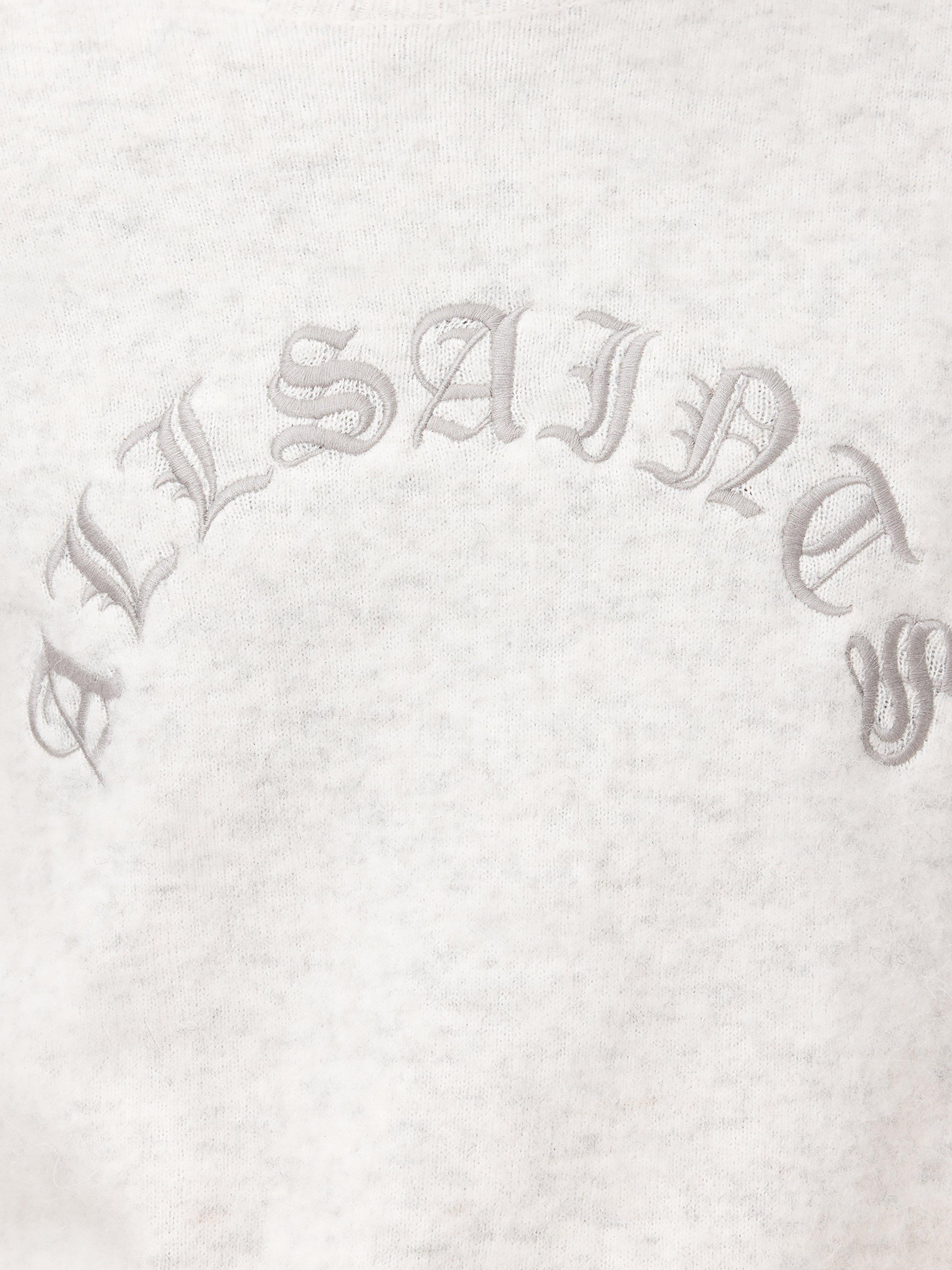 Product image 5 of 9, which shows AllSaints Curv Alpaca Wool Blend Jumper, Ecru, M