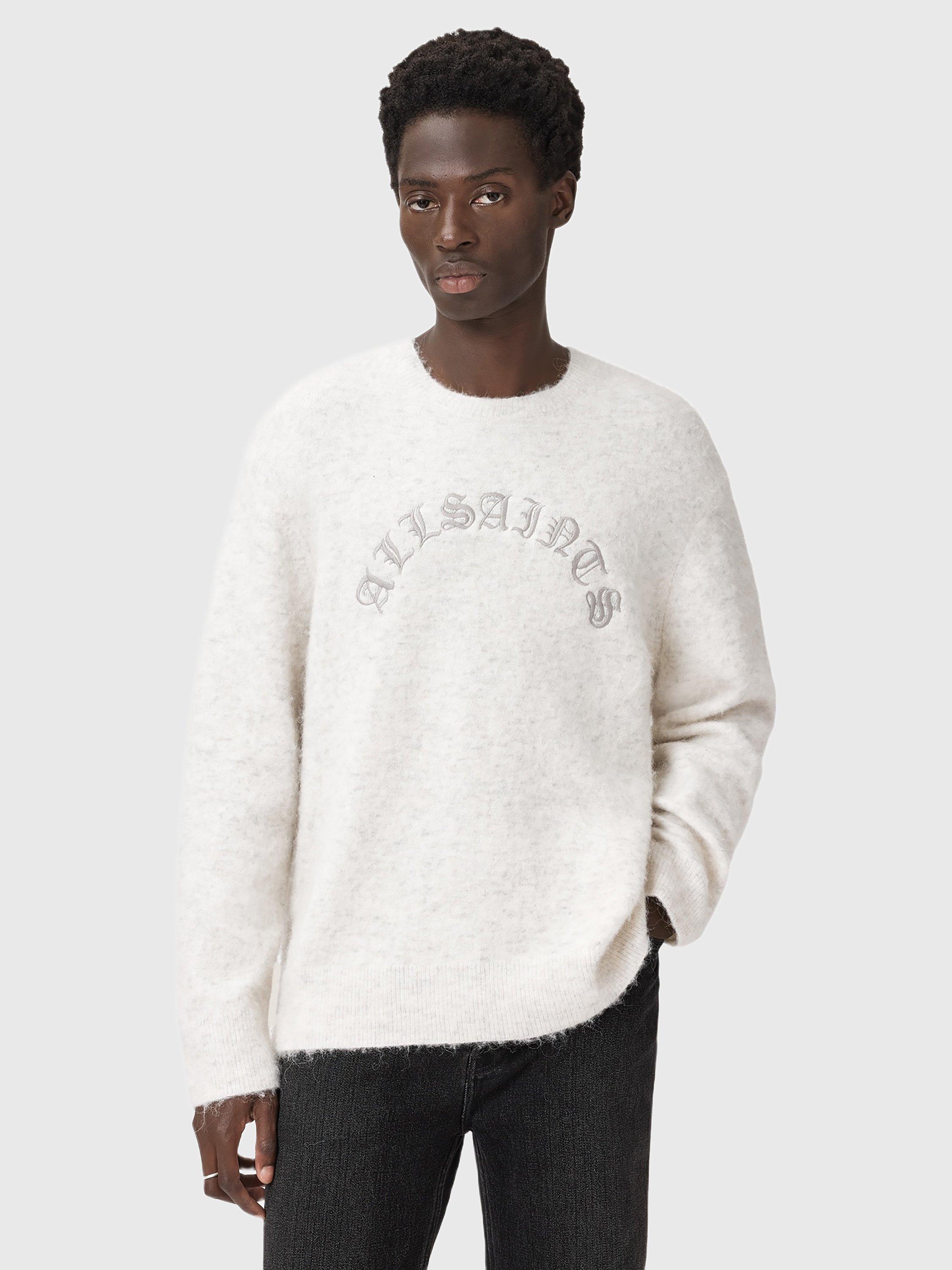 Product image 9 of 9, which shows AllSaints Curv Alpaca Wool Blend Jumper, Ecru, M